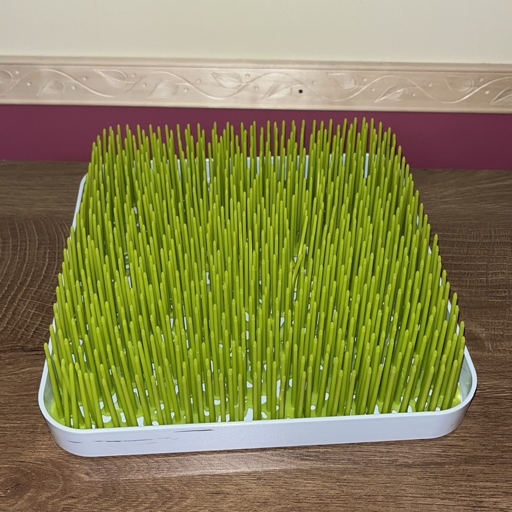 Boon Lawn Grass Countertop Drying Rack Baby Bottles, Dishes, Utensils, More‎ EUC